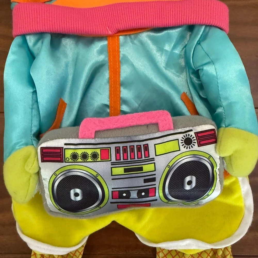 Hyde and Eek Boutique Retro Skater Dog Costume Sz M 80s Roller Skates Boombox